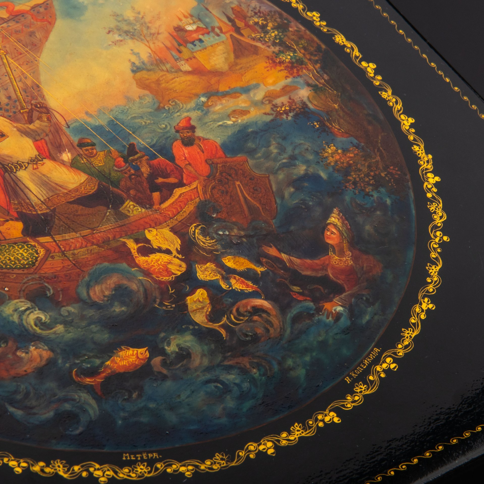 Шкатулка "Садко", автор - Н. Копейкина, Завод «Мстерский ювелир»