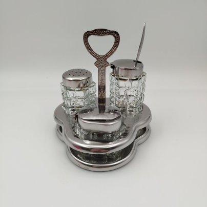 Набор для специй (круэт) из трёх предметов, на подставке