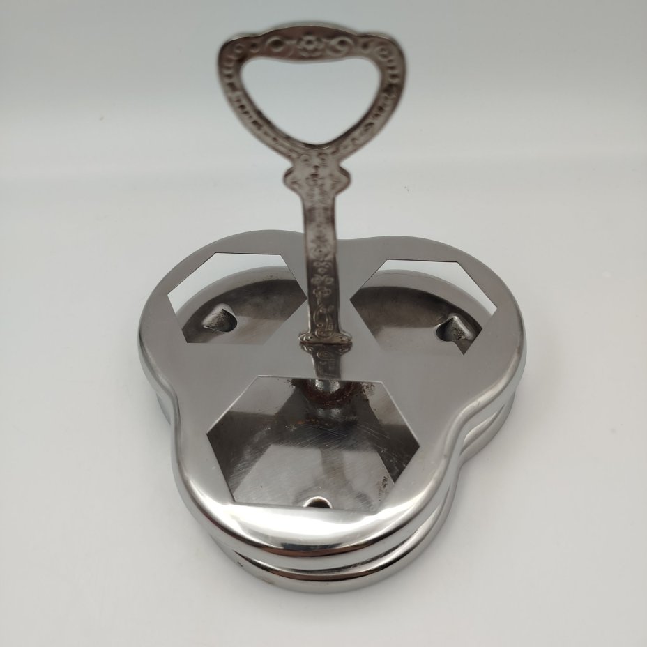 Набор для специй (круэт) из трёх предметов, на подставке