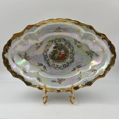 Блюдо "Мадонна", фарфор, деколь, золочение, люстр, Oscar Schlegelmilch, Германия, 1950-1972 гг.