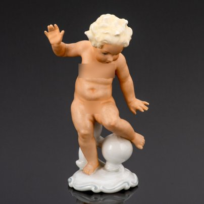 Статуэтка "Путти с шаром", Schaubach-Kunst