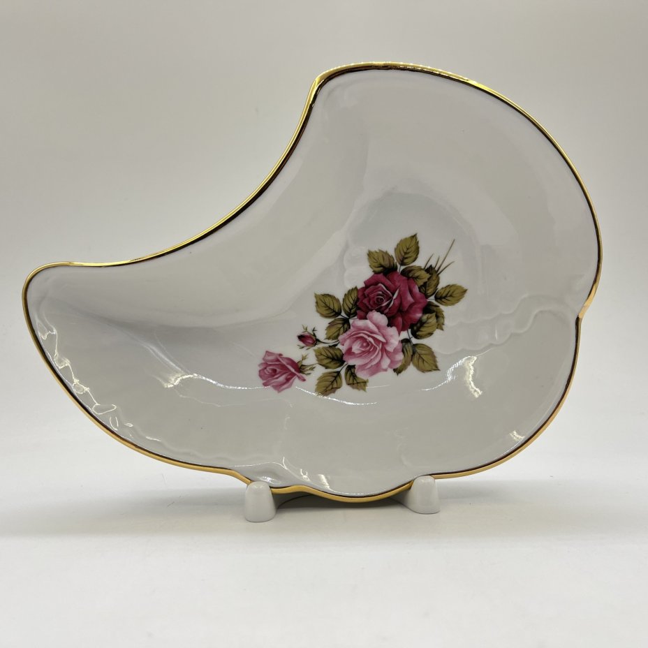 Менажница с флоральным декором, фарфор, деколь, золочение, Дулевский фарфоровый завод (Дулёво), Россия, 2006 г.