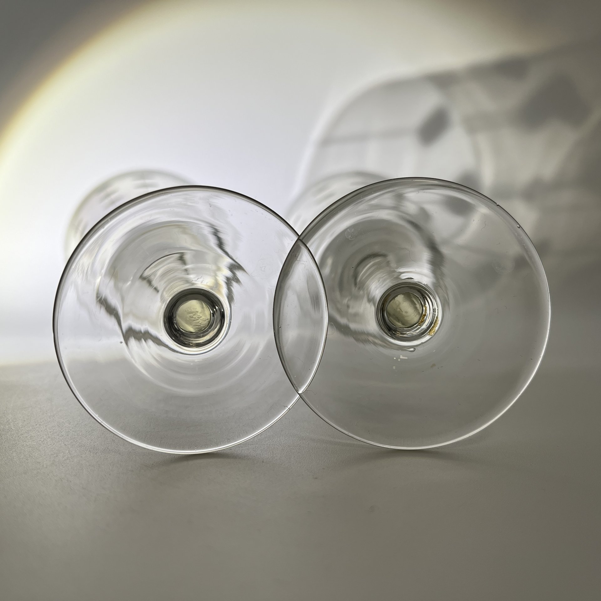 Набор из 2-х бокалов "Зерна", автор А.И. Маева, стекло, алмазная грань, Ленинградский завод художественного стекла (ЛЗХС), СССР, 1970-1990 гг.