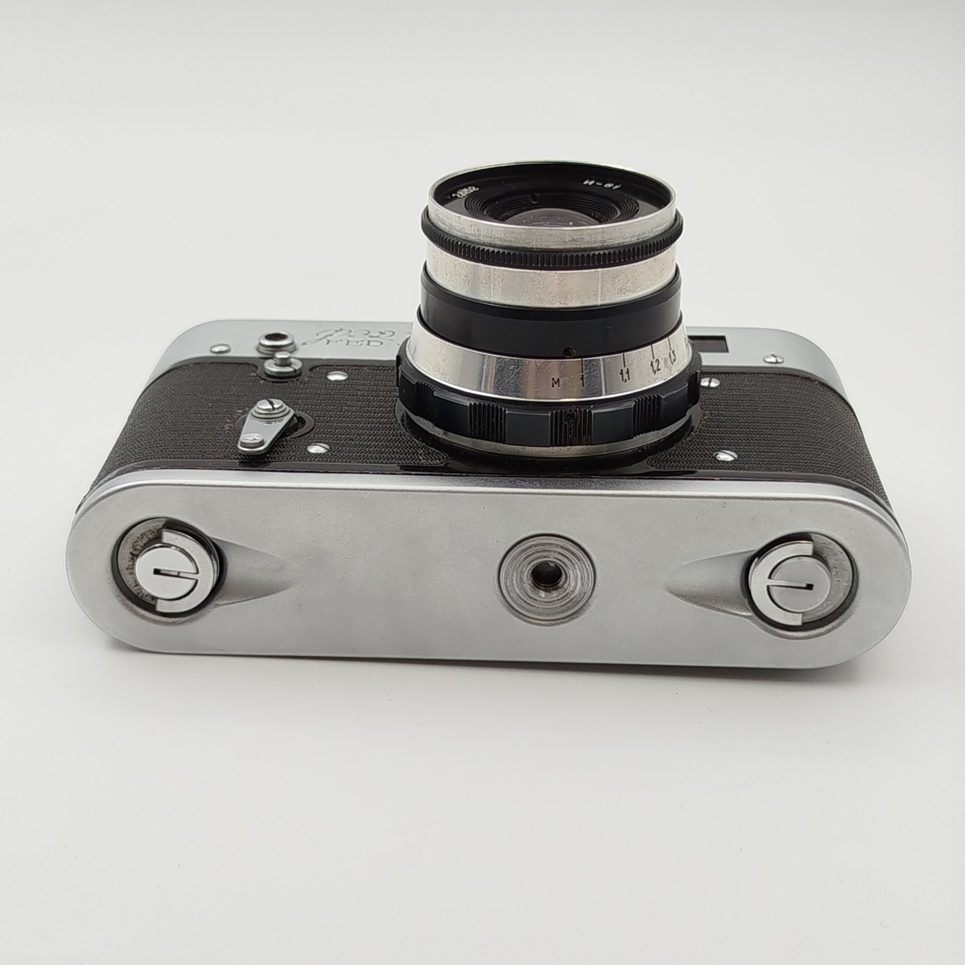 Фотоаппарат "ФЭД-3" с объективом "Индустар-61"  в кофре, металл, стекло, кожа, Харьковский машиностроительный завод им. Дзержинского (ФЭД), СССР, 1961-1979 гг.