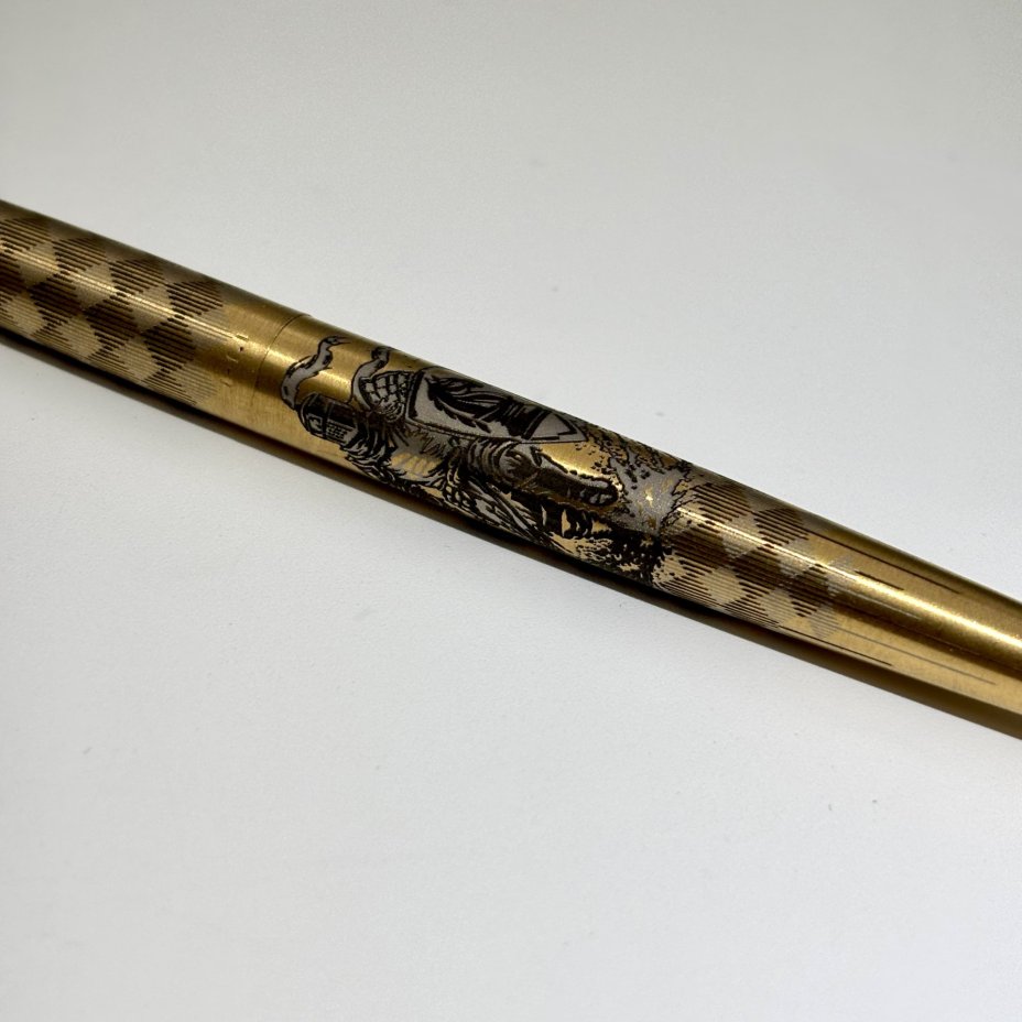 Шариковая ручка "Ход конем" в коробке, Parker, нержавеющая сталь, золочение, гравировка