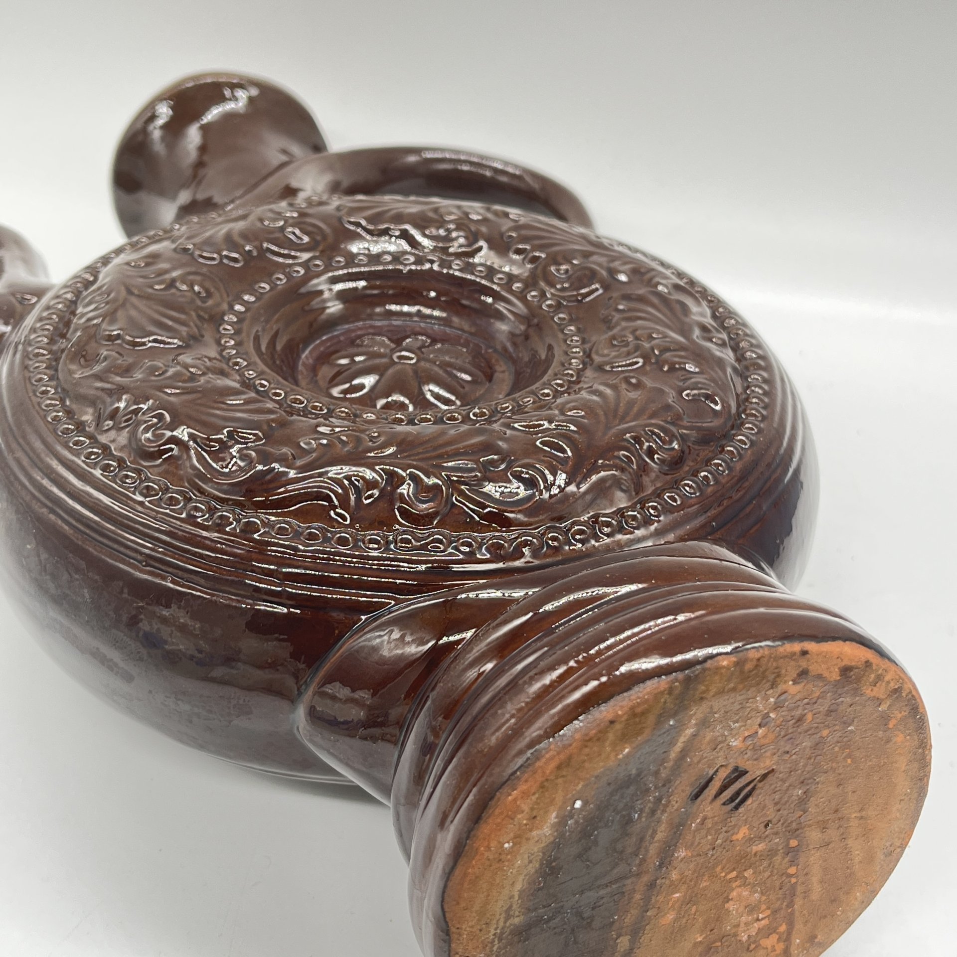 Кумган с растительным декором, керамика, глазурь, СССР, 1970-1990 гг.