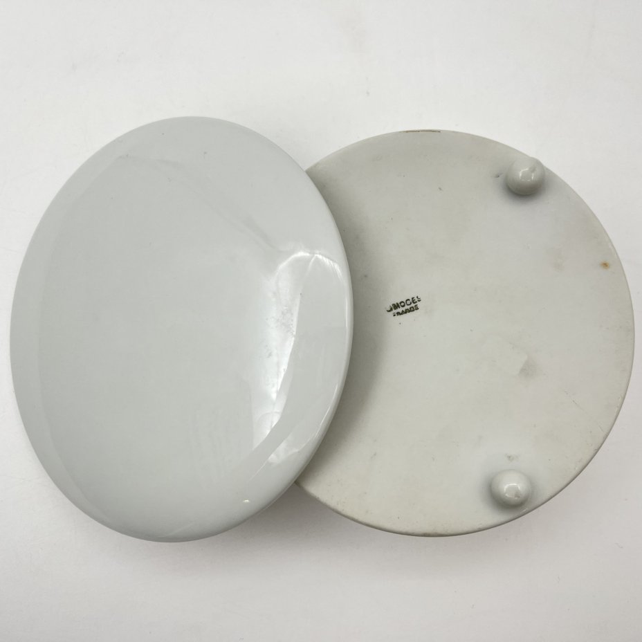 Шкатулка круглой формы, фарфор, Limoges, Франция, 1960-1980 гг.