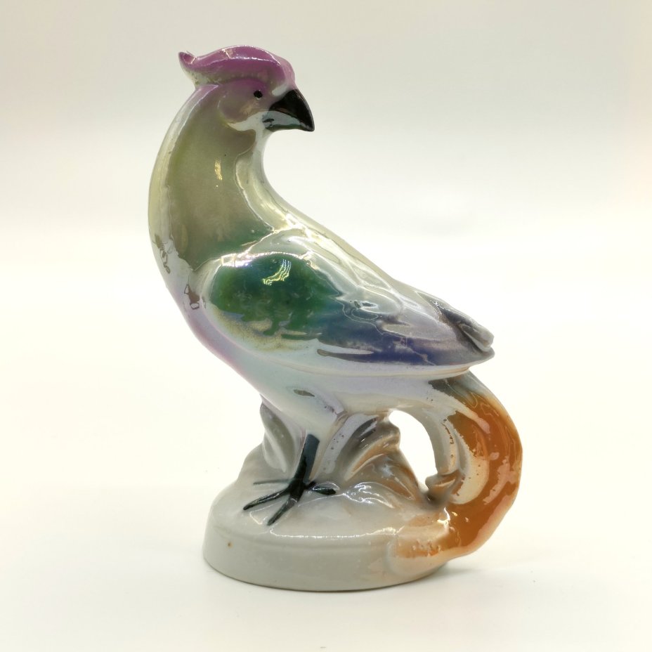 Статуэтка "Фазан", фарфор, люстр, роспись, СССР, 1970-1990 гг.