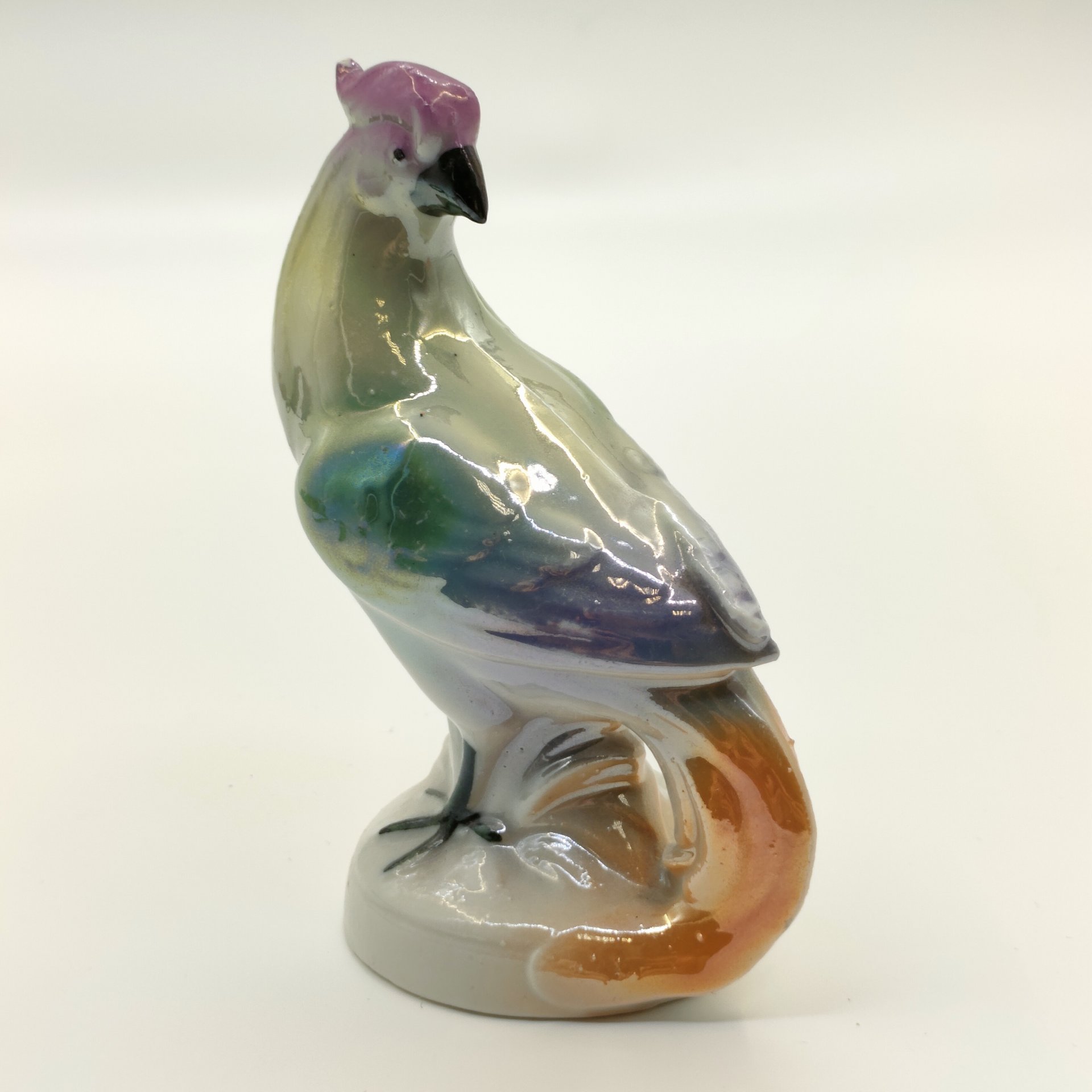 Статуэтка "Фазан", фарфор, люстр, роспись, СССР, 1970-1990 гг.