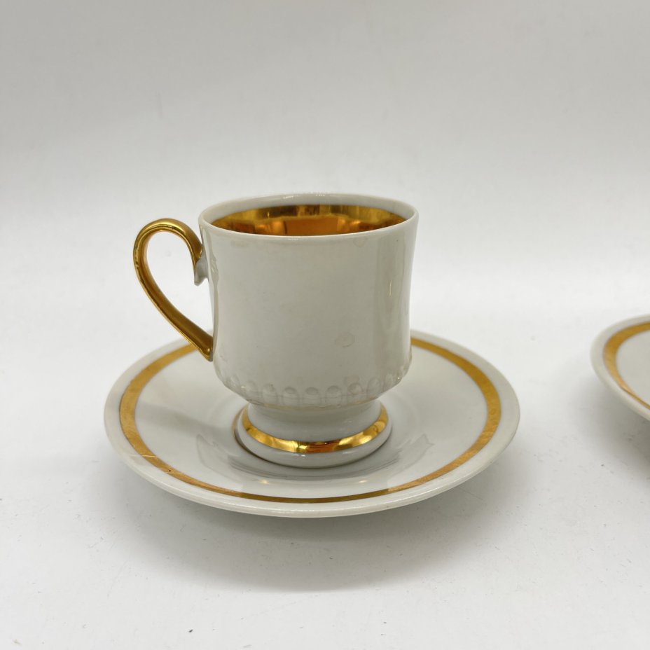 Набор из 2 кофейных пар с расписным изображением достопримечательностей Праги