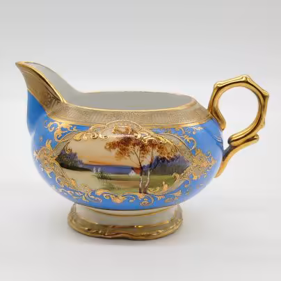 Молочник, украшенный изображением закатного пейзажа, Noritake