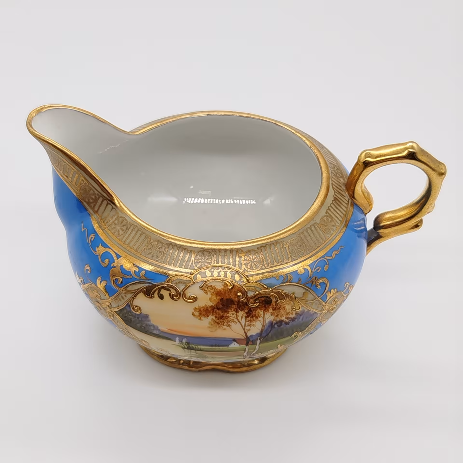 Молочник, украшенный изображением закатного пейзажа, Noritake