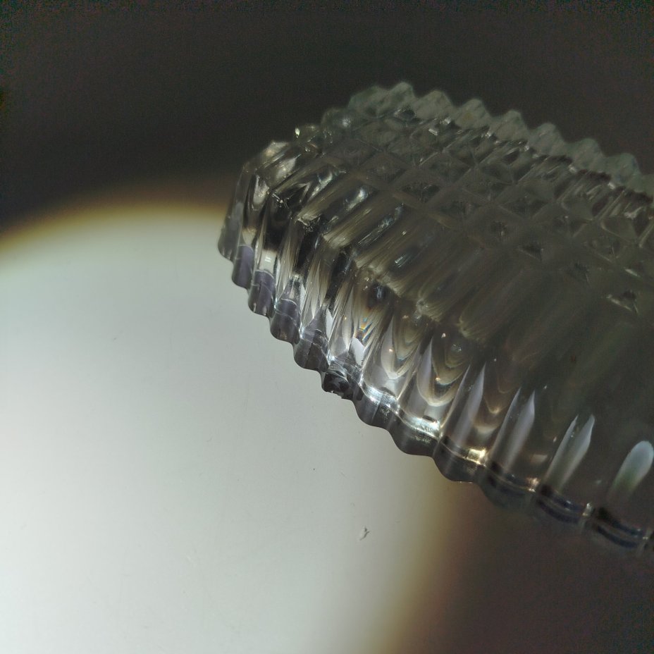 Пепельница с рельефным декором, хрусталь, Дятьковский хрустальный завод, СССР, 1970-1980 гг.