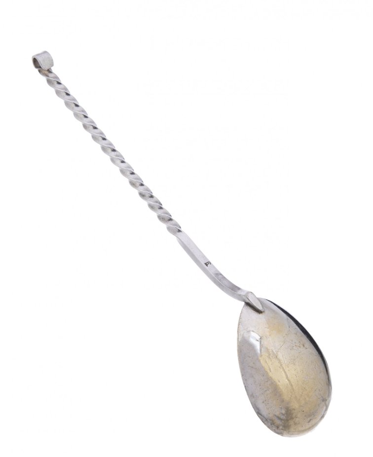 Ложка с витой ручкой, мельхиор, Таллинский ювелирный завод, СССР, 1960-1980 гг., Таллинский ювелирный завод