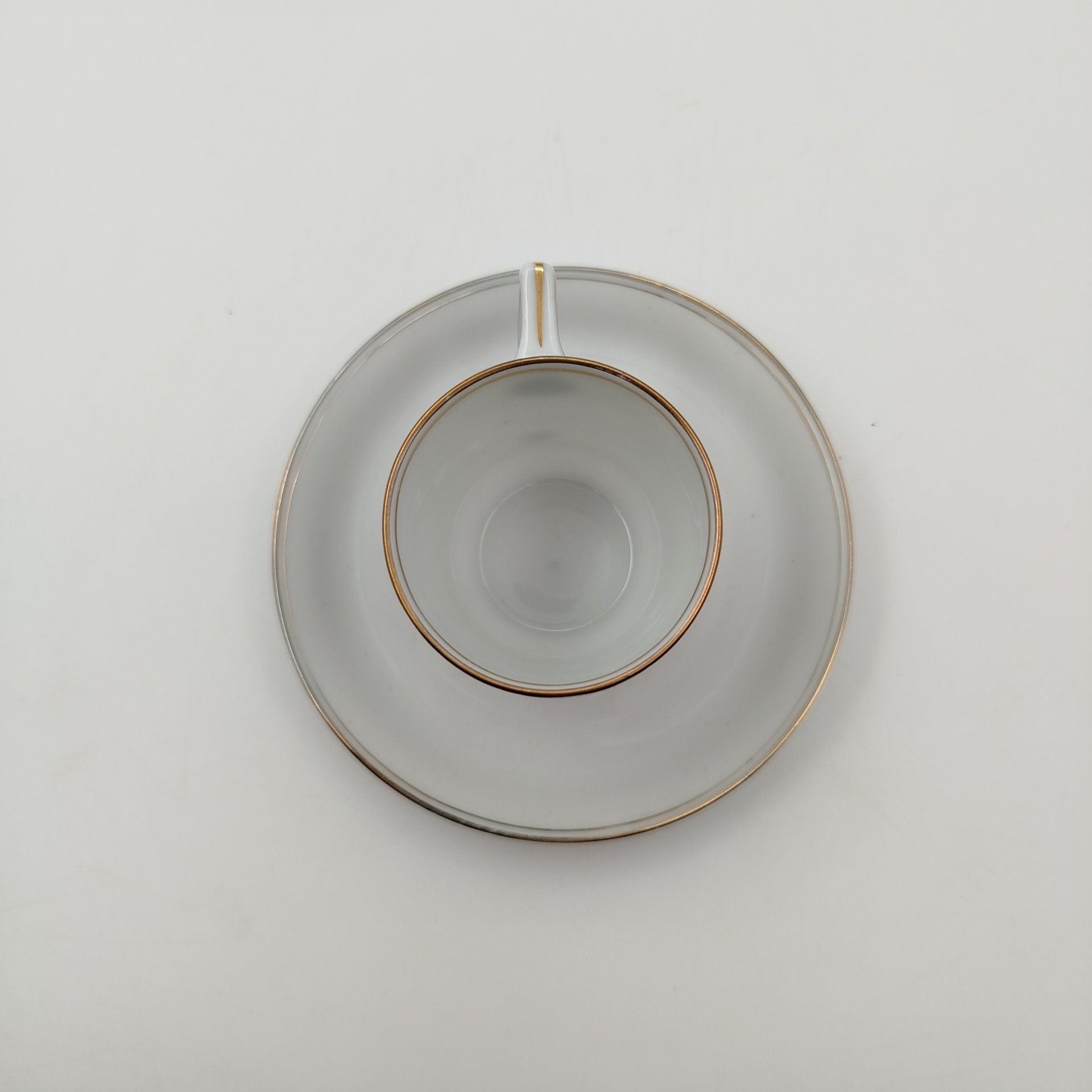 Пара кофейная с гербом города Нойштрелиц, фарфор, деколь, золочение, Heinrich Baensch, Западная Европа, 1900-1930 гг.