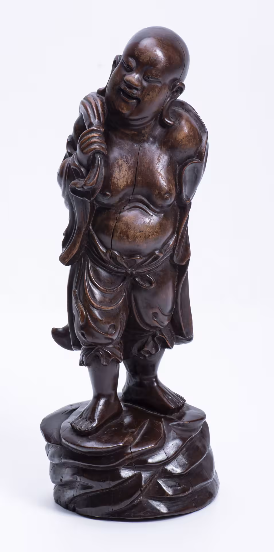 Хотей (Бог богатства), дерево, резьба, Китай, 1950-1960 гг.