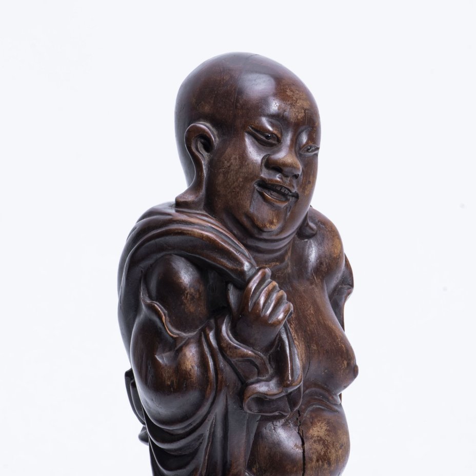 Хотей (Бог богатства), дерево, резьба, Китай, 1950-1960 гг.