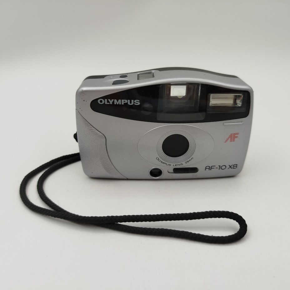 Фотоаппарат плёночный "AF-10 XB" в кофре и инструкцией, Olympus, пластик, металл, искусственная кожа, стекло, бумага, печать, Япония, 1990-2000 гг.