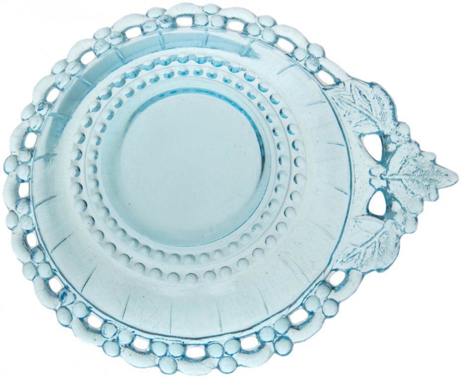 Набор из 6 ажурных розеток, купоросное стекло, СССР, 1960-1980 гг.
