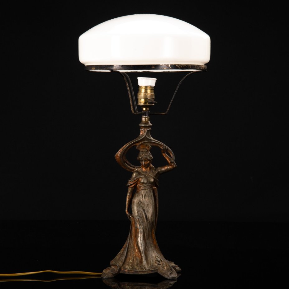 Лампа в стиле Модерн, шпиатр, стекло, Россия, 1910-1930 гг.