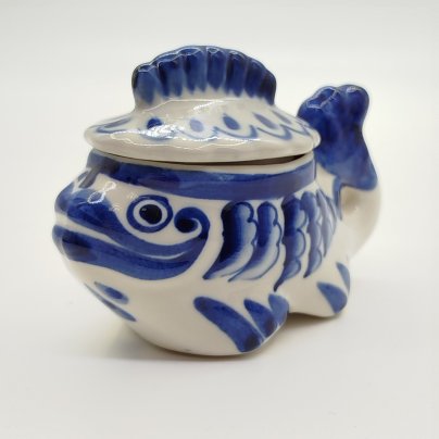 Икорница миниатюрная "Рыба-кит", росп. Куликова