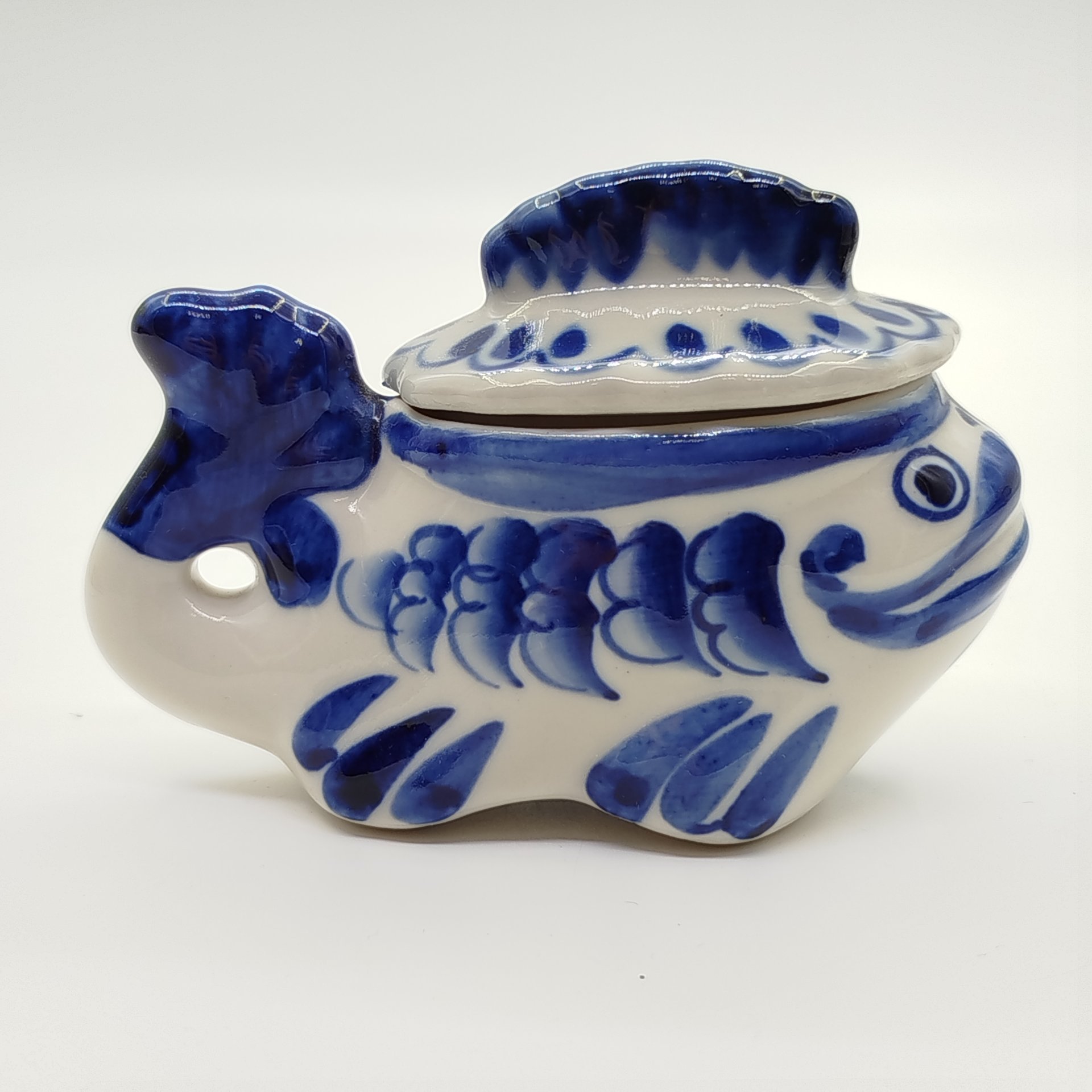 Икорница миниатюрная "Рыба-кит", росп. Куликова