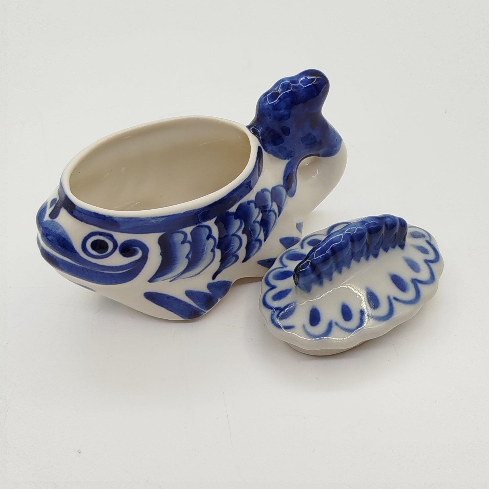 Икорница миниатюрная "Рыба-кит", росп. Куликова