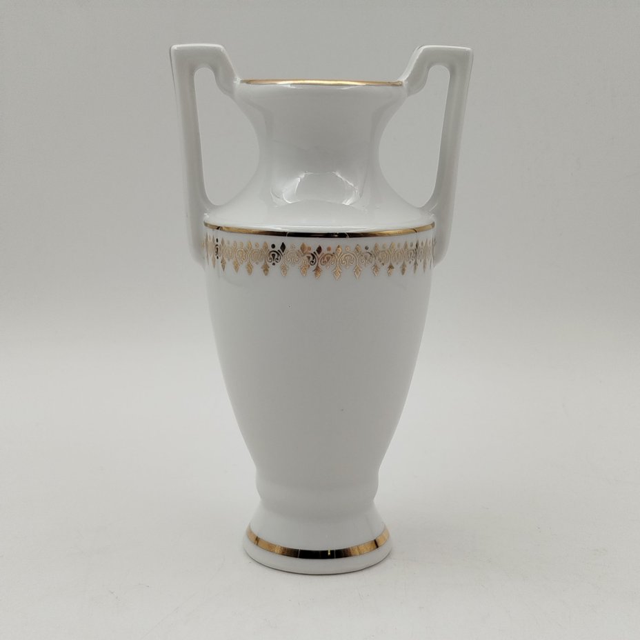 Ваза миниатюрная "Наполеон и Жозефина", Porcelaine De Luxe, фарфор, деколь, золочение, Франция, 1970-1990 гг.