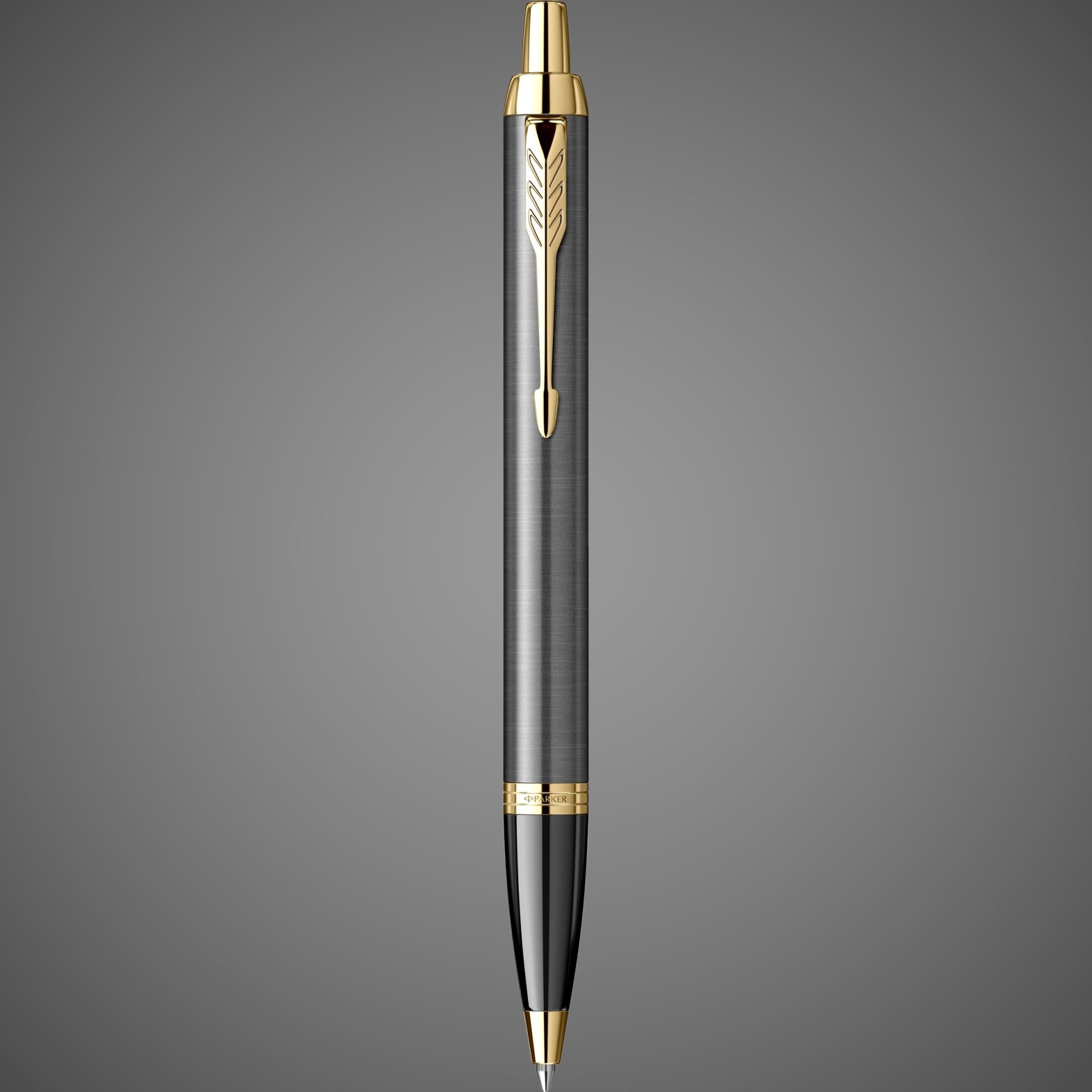 Шариковая ручка Parker IM Premium Grey Core GT Mblue в подарочной коробке, Металлы: нержавеющая сталь, пластик
