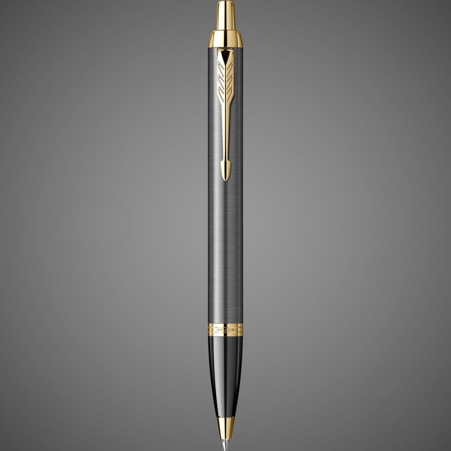 Шариковая ручка Parker IM Premium Grey Core GT Mblue в подарочной коробке, Металлы: нержавеющая сталь, пластик