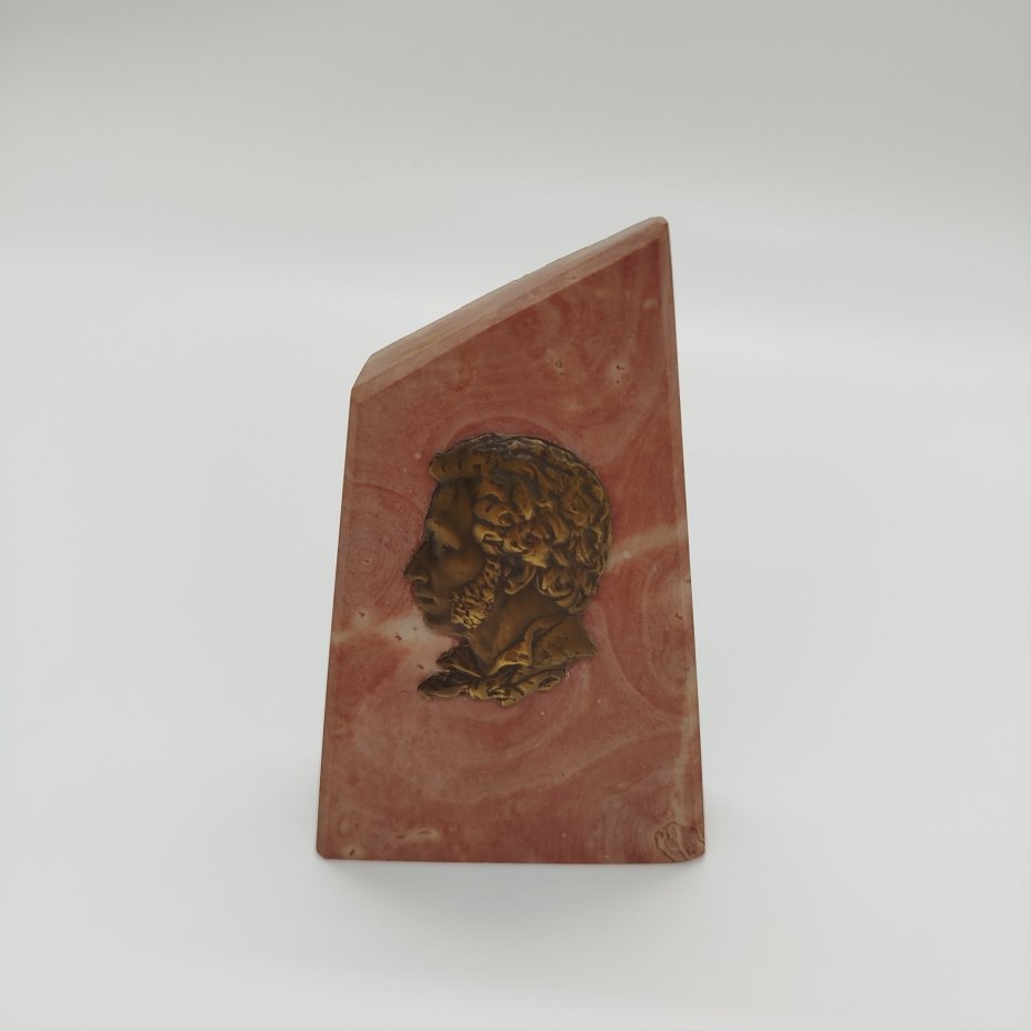 Плакетка настольная "А. С. Пушкин", натуральный камень, СССР, 1970-1980 гг.