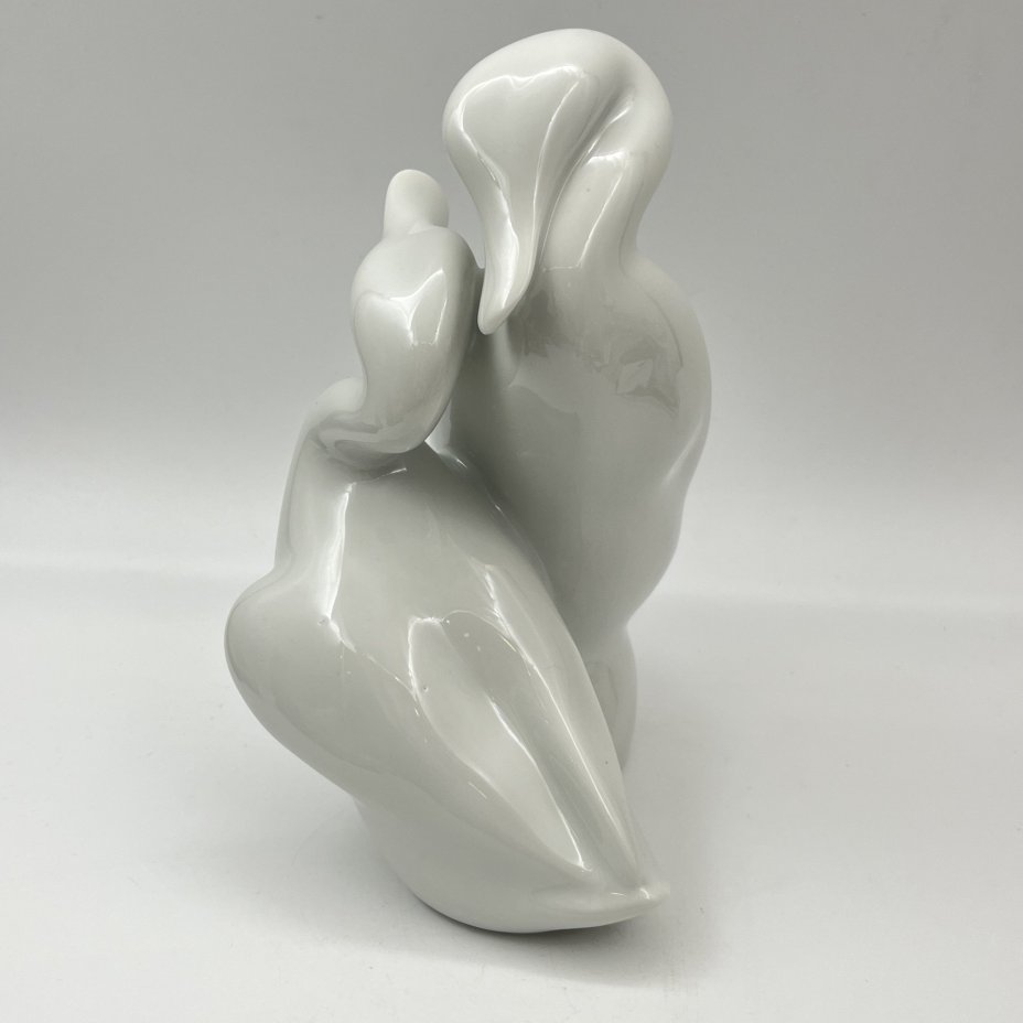 Статуэтка "Пара уточек", фарфор, Royal Dux, Чехословакия, 1970-1980 гг.