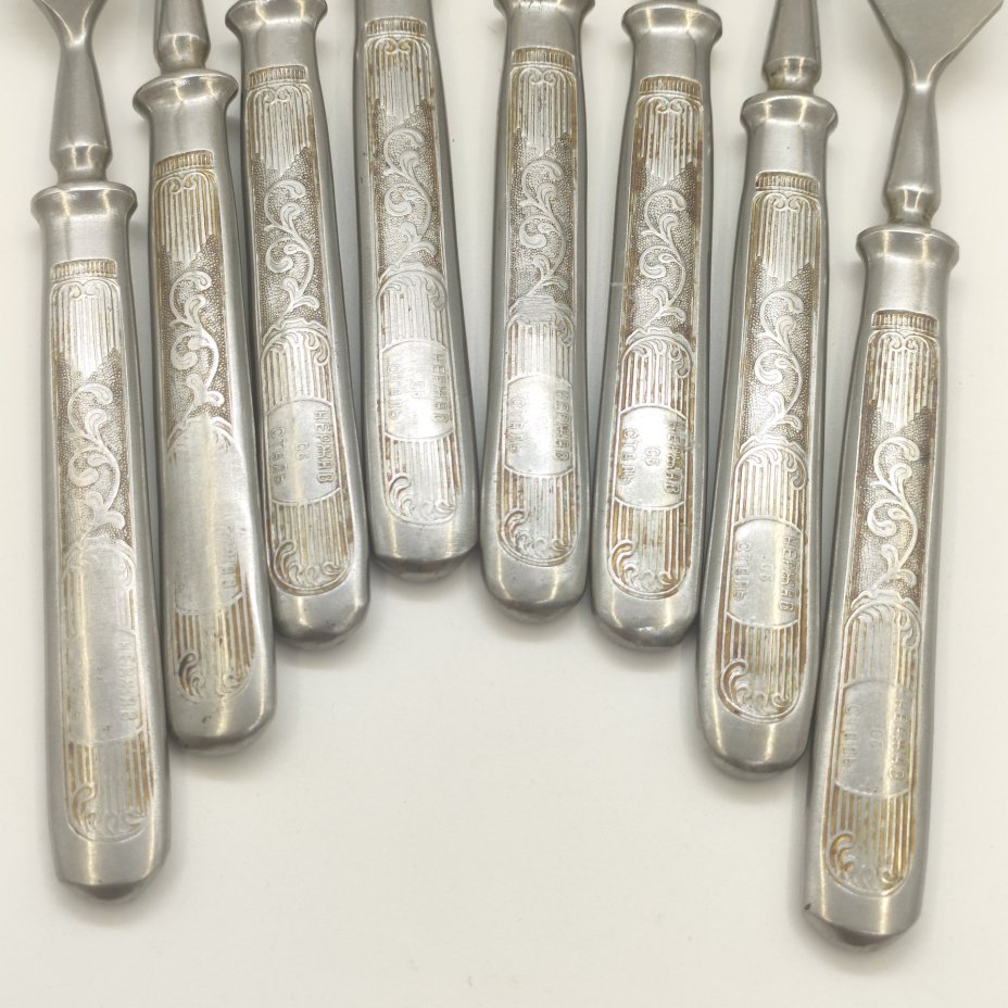 Набор из 8-ми вилок с растительным декором, нержавеющая сталь, Артель «Звезда», Беляйково