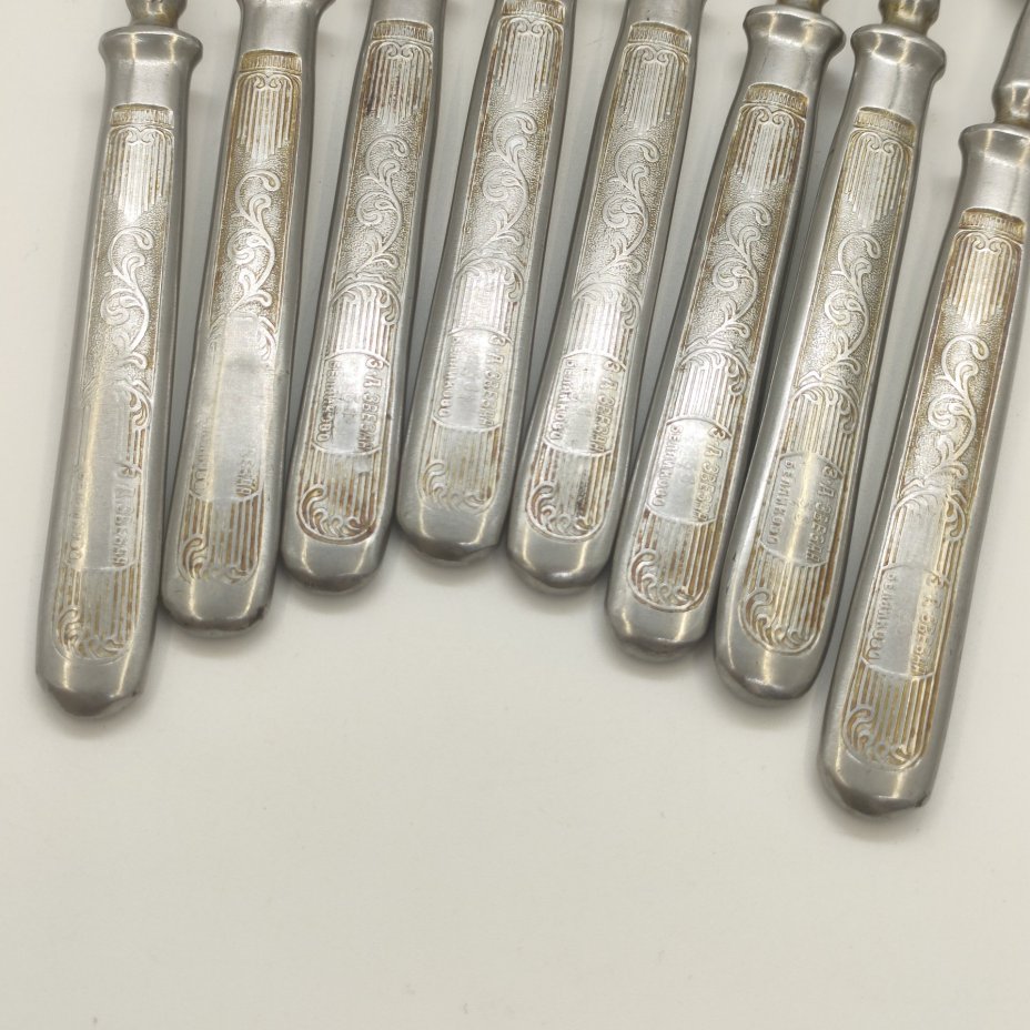 Набор из 8-ми вилок с растительным декором, нержавеющая сталь, Артель «Звезда», Беляйково