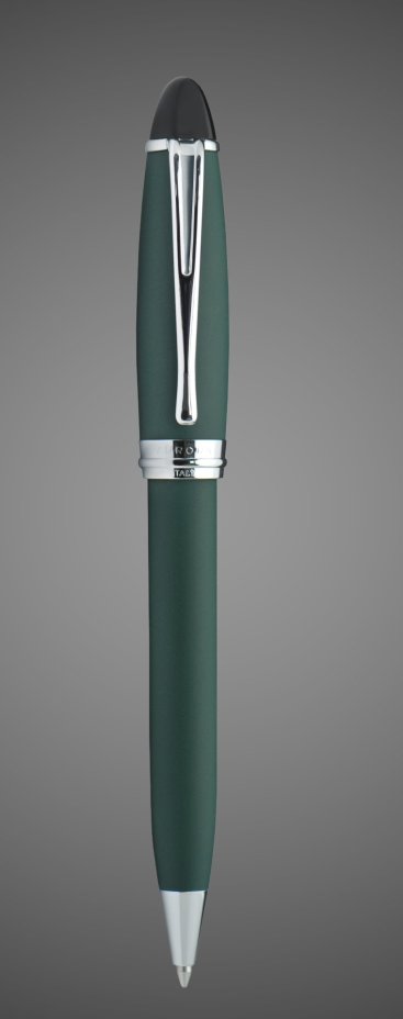 Шариковая ручка Aurora Ipsilon satin Green CT, в подарочной коробке, Лаки и смолы: смола, хром
