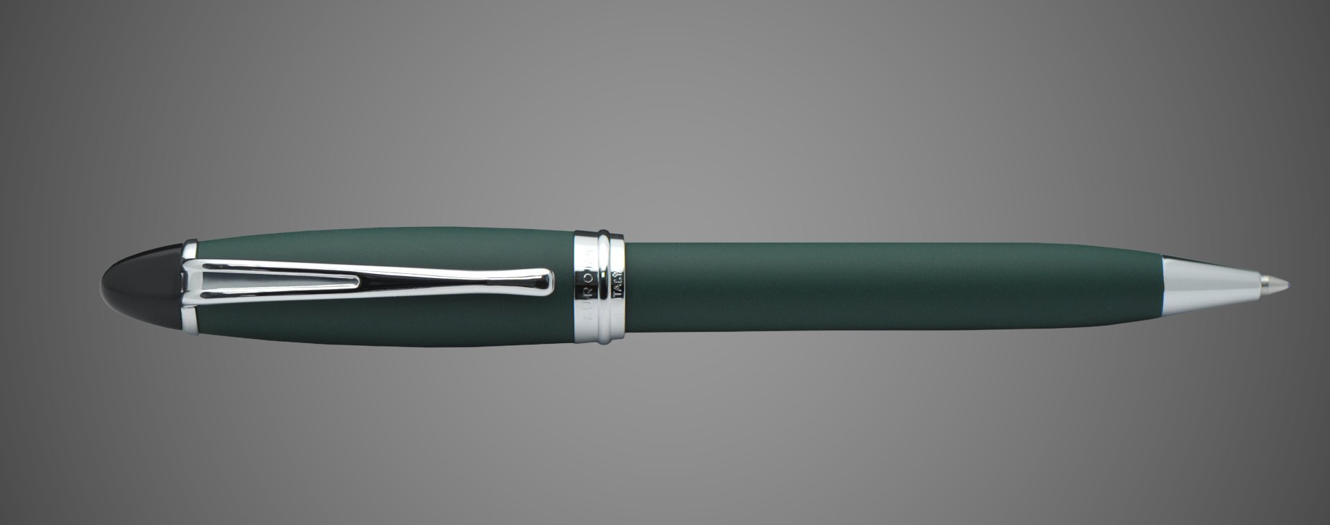 Шариковая ручка Aurora Ipsilon satin Green CT, в подарочной коробке, Лаки и смолы: смола, хром
