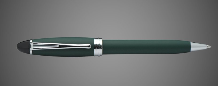 Шариковая ручка Aurora Ipsilon satin Green CT, в подарочной коробке, Лаки и смолы: смола, хром