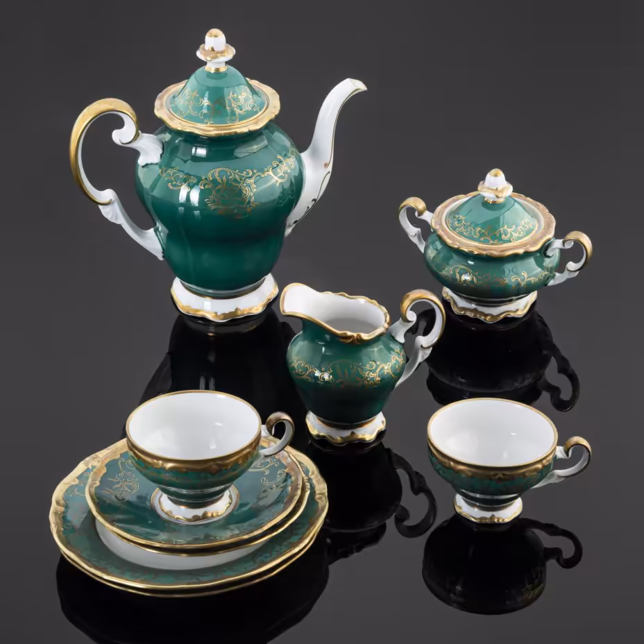 Кофейный сервиз на 2 персоны (дуэт), Weimar Porzellan (Веймарский фарфор)