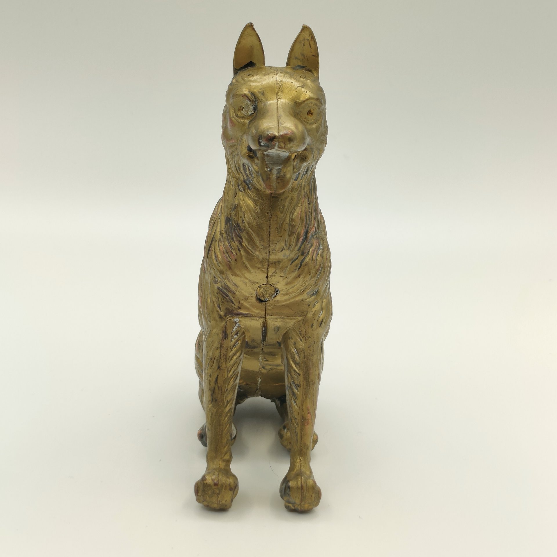 Статуэтка "Овчарка", металл, формовка, золочение, Европа, 1980-1990 гг.