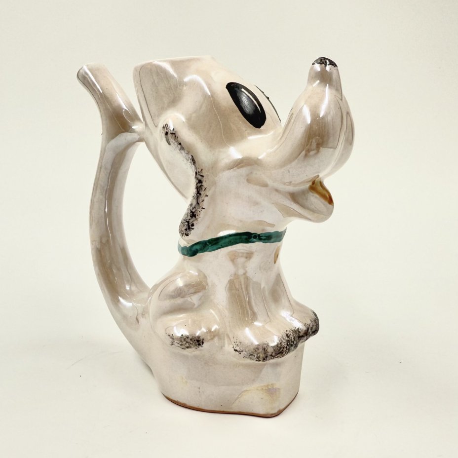 Поильник, форма "Собака", подпись "Ессентуки 2006г.", керамика, люстр, роспись