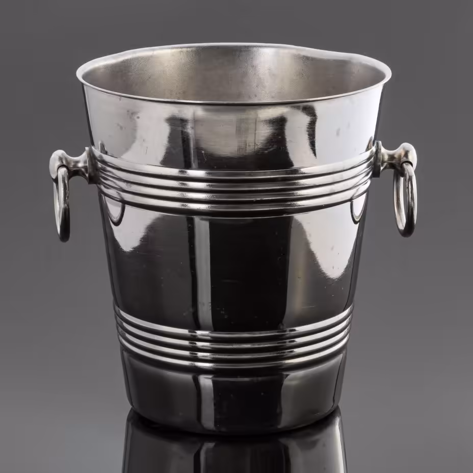 Ведро для льда и шампанского с ручками и поперечными бороздками, Кольчугинский завод цветных металлов
