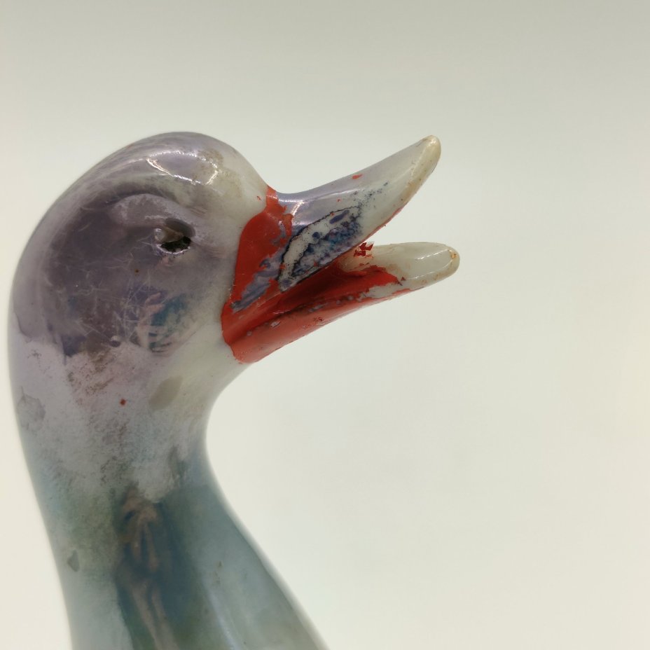 Пара статуэток "Гуси", фарфор, люстр, роспись, СССР, 1970-1990 гг.