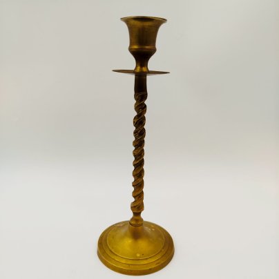 Подсвечник с витой ножкой, латунь, Индия, 1970-1990 гг.
