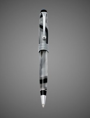Шариковая ручка Aurora Limited Production Europa Marbled CT, в подарочной коробке, Камни: кварц, мрамор, смола, хром