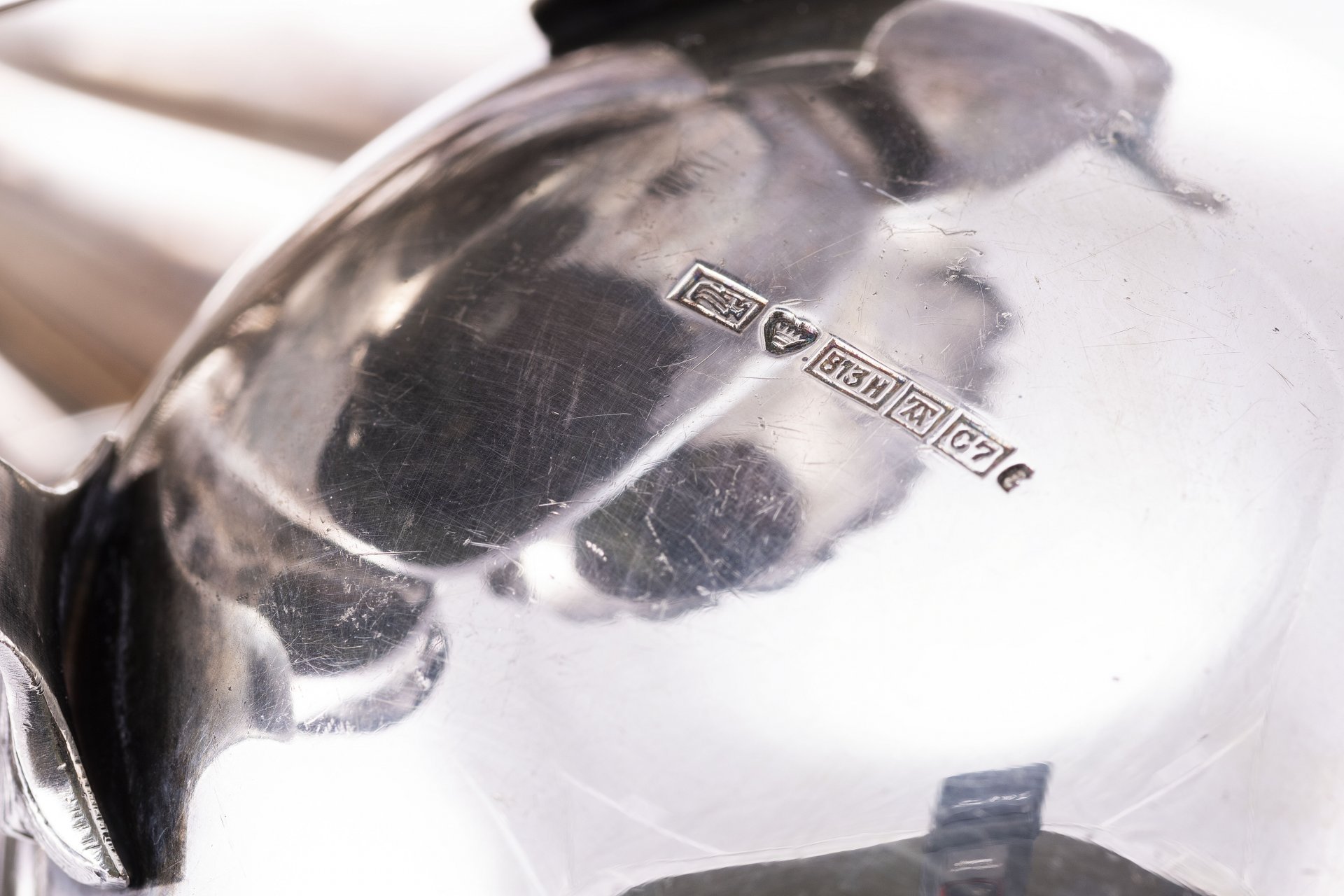 Набор чайно-кофейный из трех предметов, серебро 813 пр., золочение, мануфактура "Kultateollisuus", г. Турку, Финляндия, 1956 г.