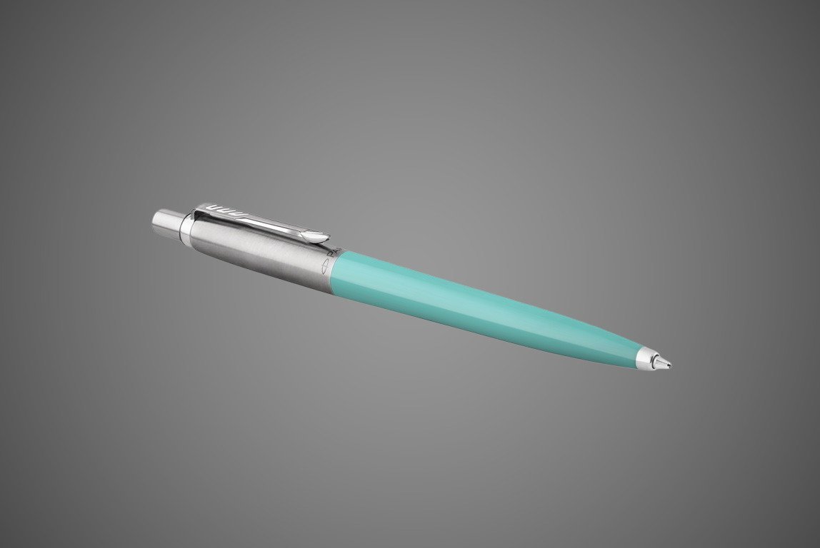 Шариковая ручка Parker Jotter K60, цвет мятный (Tiffany),стержень: M, цвет чернил: blue в подарочной коробке, Металлы: нержавеющая сталь, пластик