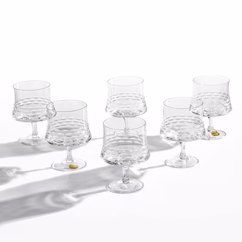 Набор из 6 бокалов с орнаментальным декором, Bohemia Crystal (Bohemia Glass)