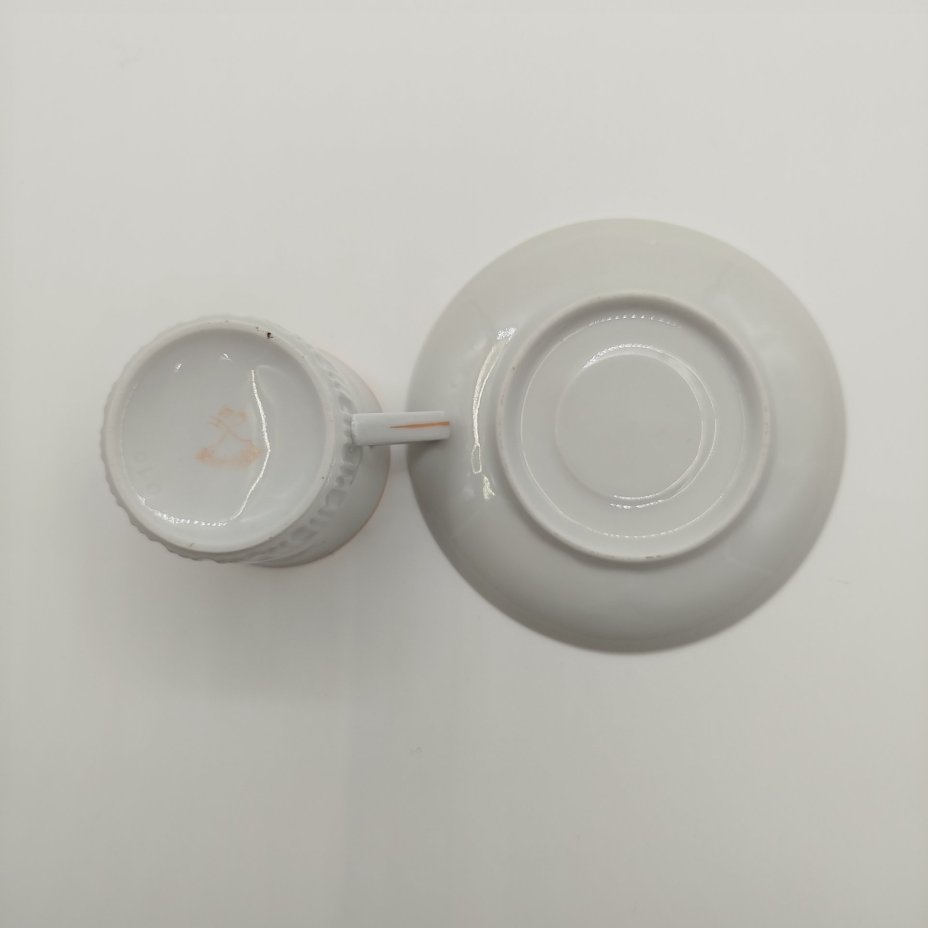 Кофейная пара сувенирная, украшенная гербом города Ostseebad Lubmin