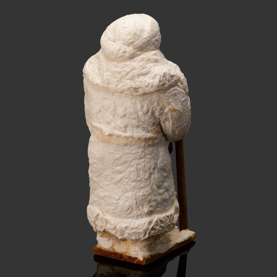 Фигура (игрушка) подставная под ёлку "Дед Мороз", г. Горький, вата, бумага, роспись, ткань, дерево, Артель «Детская игрушка», СССР, 1940-1950 гг.