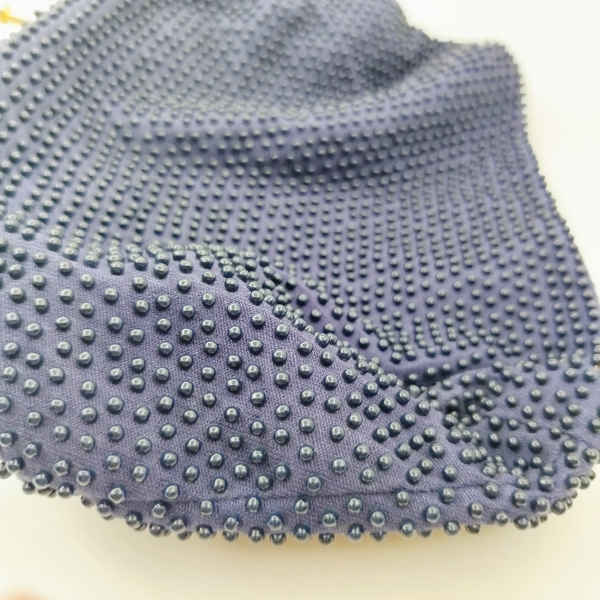 Сумочка дамская винтажная темно-синего цвета, с фермуаром (внутри штамп)